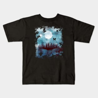 Misty Blue Forest 5 Kids T-Shirt